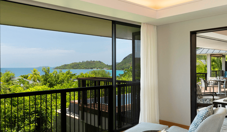 Two Bedroom Ocean View Pool Villa, Living